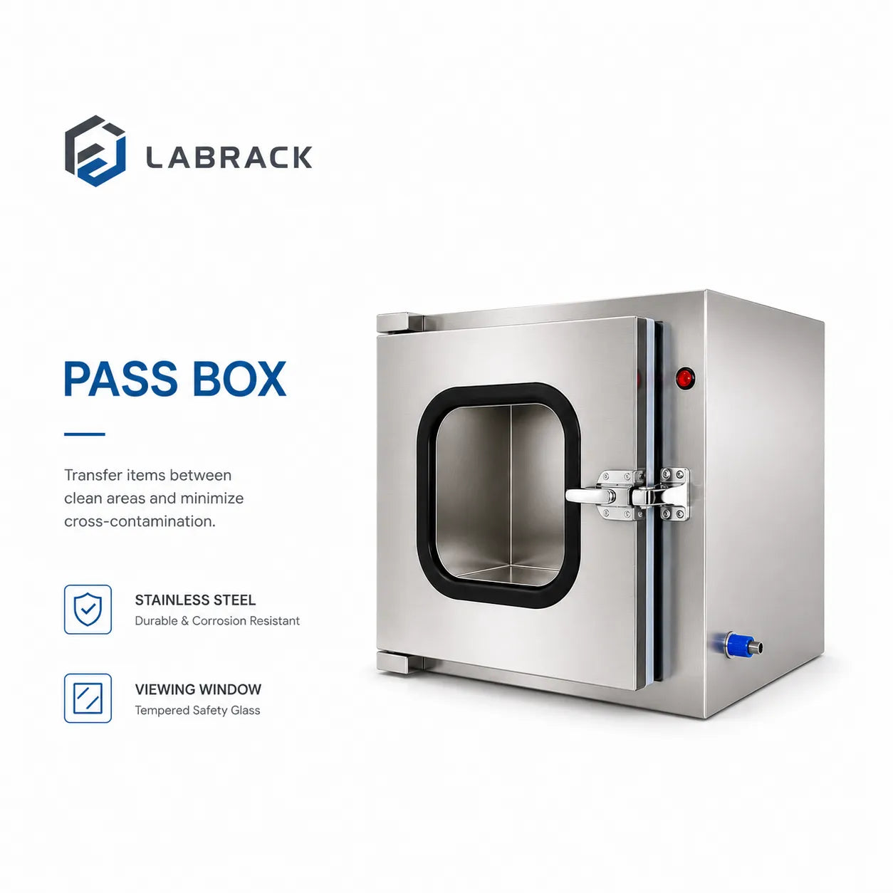 Stainless Steel Pass Box for Cleanroom Transfer Systems