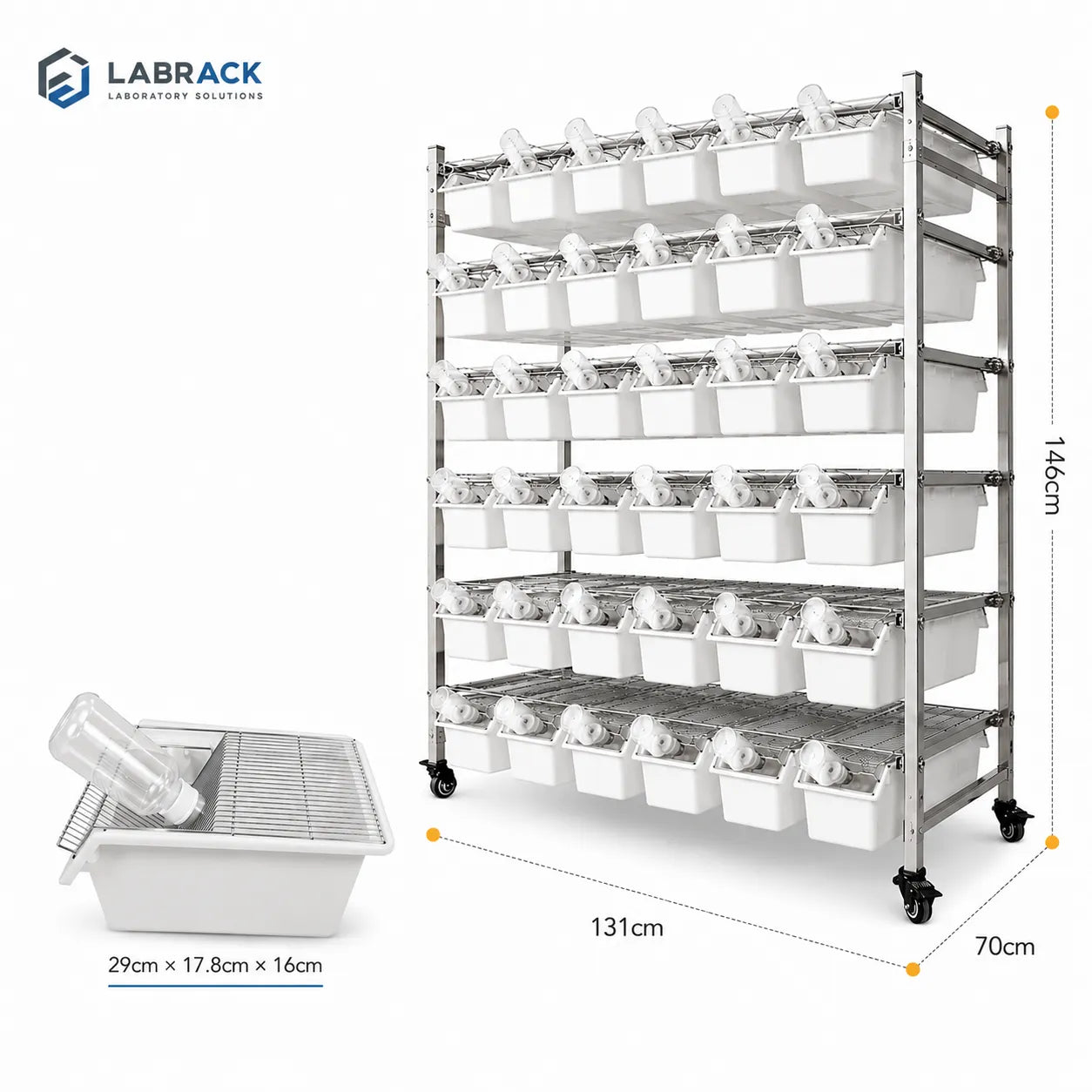 Suspended Laboratory Animal Cage Storage System